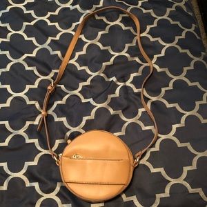 BP Cognac Round Crossbody Purse